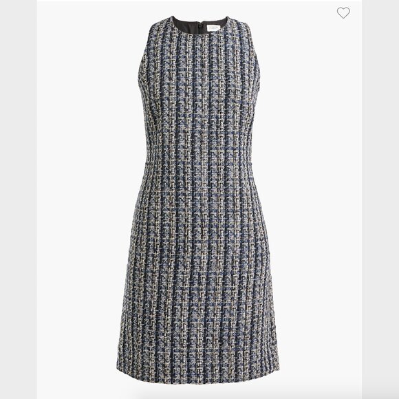 J. Crew Dresses & Skirts - J. Crew NWT Tweed Black & Navy Sleeveless Shift Dress